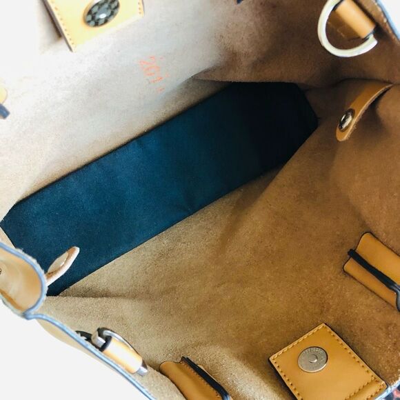 Co-Lab Cognac Vegan Leather Small Tote Bag - Picture 12 of 16